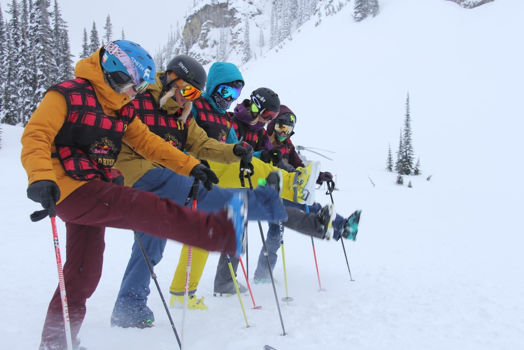 Angel and Johnny Collinson, Stan Rey, Gregory Hope and Suz Graham have some fun and stay warm. p.Mark Warner